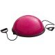Полутопка за баланс BOSU Ball 60 см с твърда PVC основа и ластици - Розова