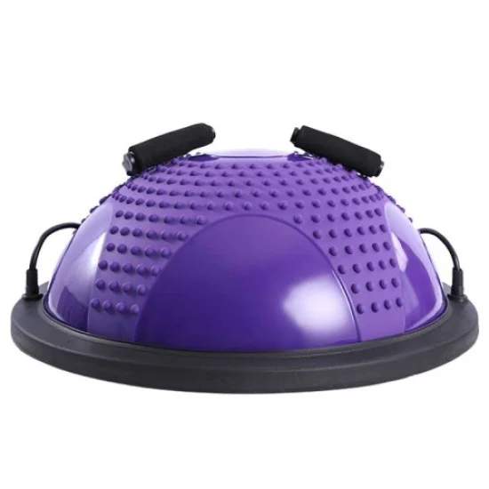 Полутопка за баланс BOSU Ball 60 см с твърда PVC основа с бодлички и ластици
