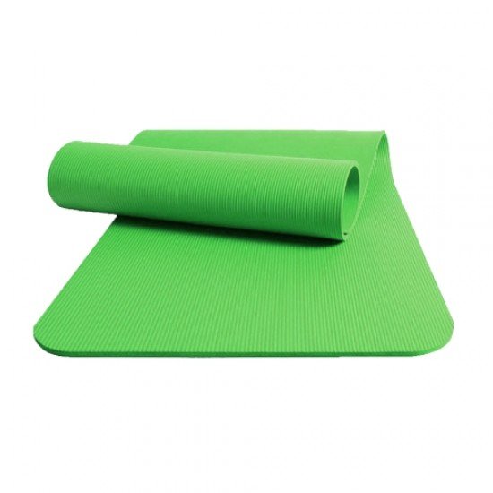Постелка за гимнастика 181x59x1,4 см, изработена от NBR - Зелена