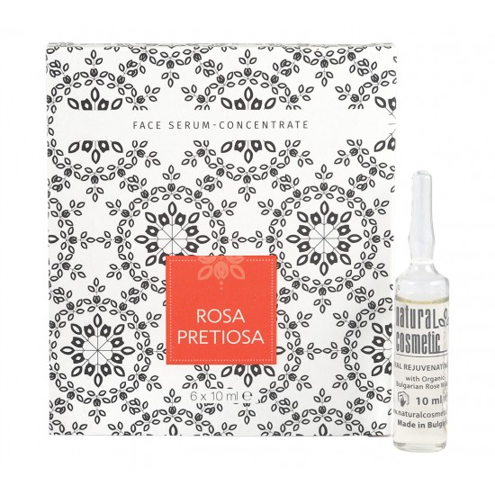 Ампули Серум-концентрат „Rosa Pretiosa” Natural Cosmetic, 6х10 мл Ампули Серум-концентрат „Rosa Pretiosa” Natural Cosmetic, 6х10 мл
