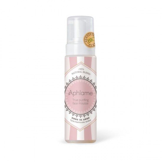 Био пяна за лице Aphlame за чувствителна кожа Natural Cosmetic, 230 мл Био пяна за лице Aphlame за чувствителна кожа Natural Cosmetic, 230 мл