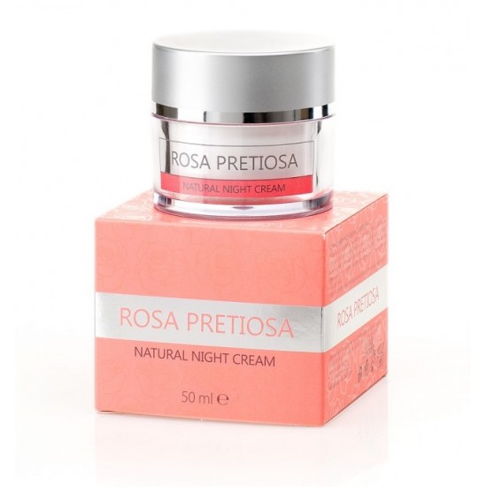 Натурален подмладяващ нощен крем за лице „Rosa Pretiosa” Natural Cosmetic, 50 мл Натурален подмладяващ нощен крем за лице „Rosa Pretiosa” Natural Cosmetic, 50 мл
