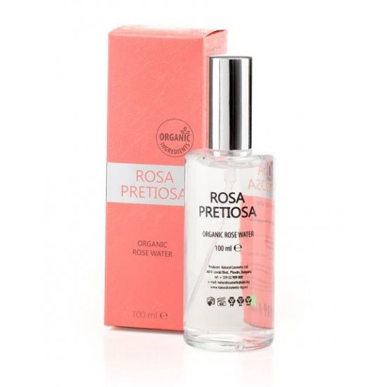 Органична розова вода за лице и шия „Rosa Pretiosa” Natural Cosmetic, 100 мл