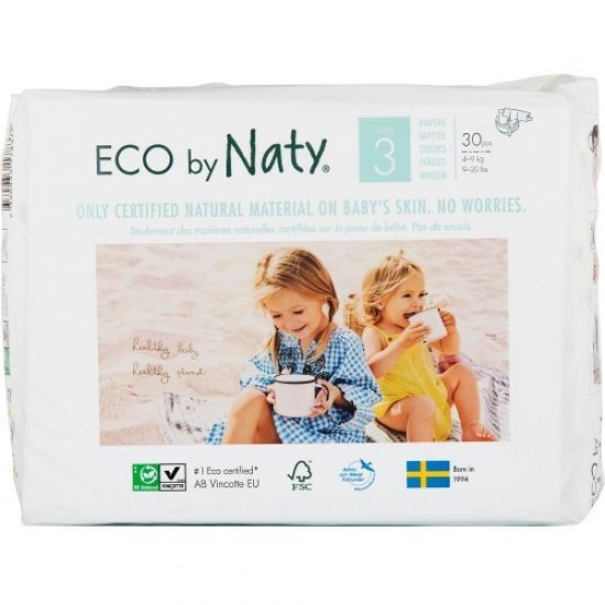 Naty Еко пелени Nature Babycare 4-9кг, 30 броя