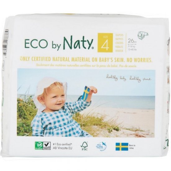 Naty Еко пелени Nature Babycare 7-18кг, 26 броя