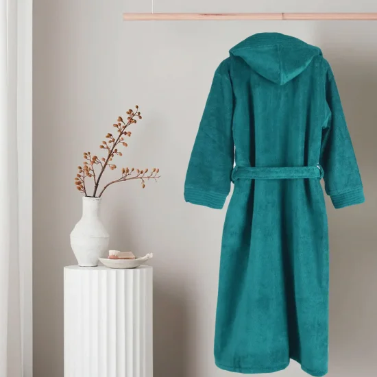 ХАЛАТ ЗА БАНЯ ПЮЪР XXL - ПЕТРОЛ 19-4535 ТРХ, 3130200011