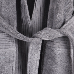 ХАЛАТ ЗА БАНЯ ПЮЪР L - СИВ 16-0000 ТРХ, 3130200013