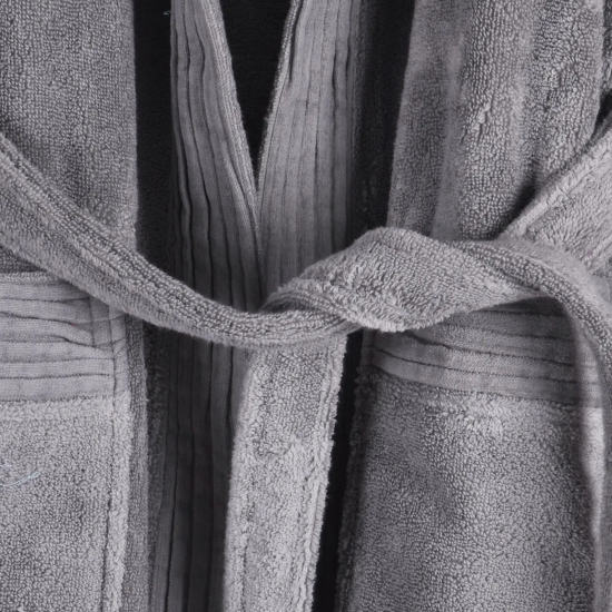 ХАЛАТ ЗА БАНЯ ПЮЪР XXL - СИВ 16-0000 ТРХ, 3130200015