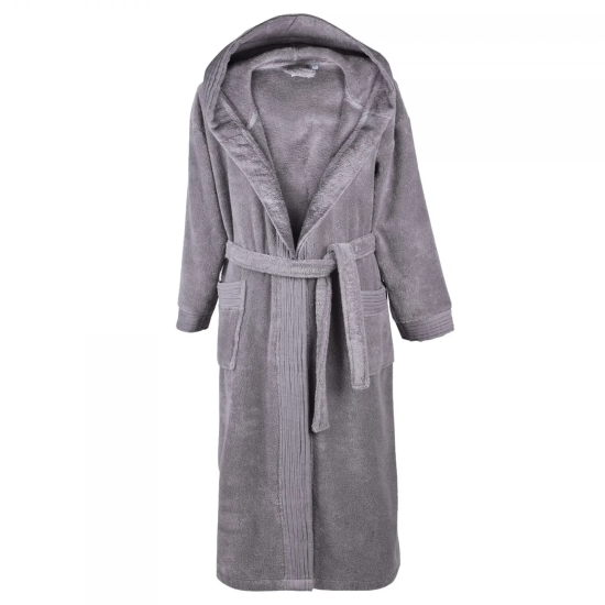ХАЛАТ ЗА БАНЯ ПЮЪР XXL - СИВ 16-0000 ТРХ, 3130200015