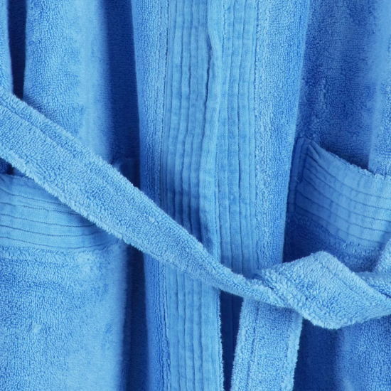 Халат за баня Пюър S - Светло син