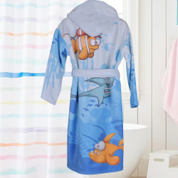 Детски халат за баня DF печат XL - Морски герои