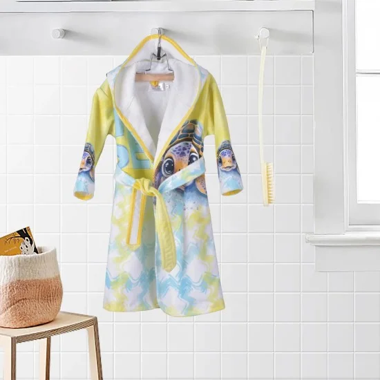 ДЕТСКИ ХАЛАТ ЗА БАНЯ DF ПЕЧАТ M - КОСТЕНУРКА, размер М 4060200216