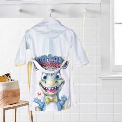 ДЕТСКИ ХАЛАТ ЗА БАНЯ DF ПЕЧАТ M - КРОКИ, размер М 4060200217