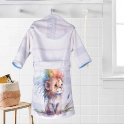 ДЕТСКИ ХАЛАТ ЗА БАНЯ DF ПЕЧАТ S - ЛЪВЧЕ,размер S, 4060200221 ДЕТСКИ ХАЛАТ ЗА БАНЯ DF ПЕЧАТ S - ЛЪВЧЕ,размер S, 4060200221