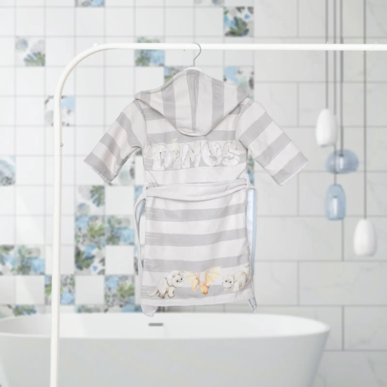 ДЕТСКИ ХАЛАТ ЗА БАНЯ DF ПЕЧАТ S - ДИНО 4060200235