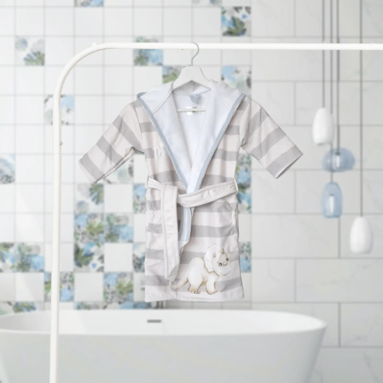 ДЕТСКИ ХАЛАТ ЗА БАНЯ DF ПЕЧАТ S - ДИНО 4060200235