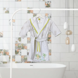 ДЕТСКИ ХАЛАТ ЗА БАНЯ DF ПЕЧАТ S - ЗОО 4060200238