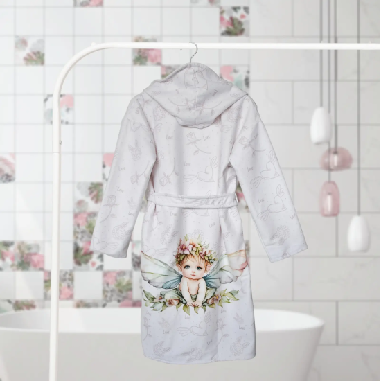 ДЕТСКИ ХАЛАТ ЗА БАНЯ DF ПЕЧАТ XL - АНГЕЛ 4060200239