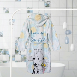 ДЕТСКИ ХАЛАТ ЗА БАНЯ DF ПЕЧАТ XL - ЖИРАФ СИН 4060200241