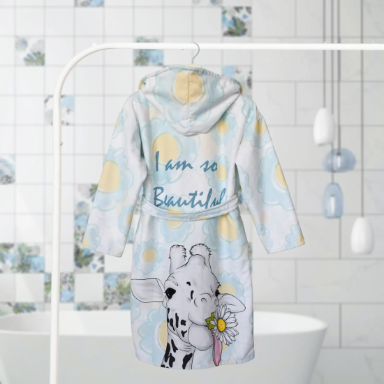 ДЕТСКИ ХАЛАТ ЗА БАНЯ DF ПЕЧАТ XL - ЖИРАФ СИН 4060200241 ДЕТСКИ ХАЛАТ ЗА БАНЯ DF ПЕЧАТ XL - ЖИРАФ СИН 4060200241