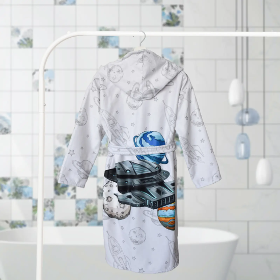 ДЕТСКИ ХАЛАТ ЗА БАНЯ DF ПЕЧАТ XL - ПЛАНЕТИ 4060200243