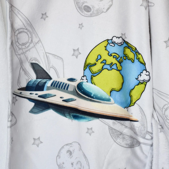 ДЕТСКИ ХАЛАТ ЗА БАНЯ DF ПЕЧАТ XL - ПЛАНЕТИ 4060200243