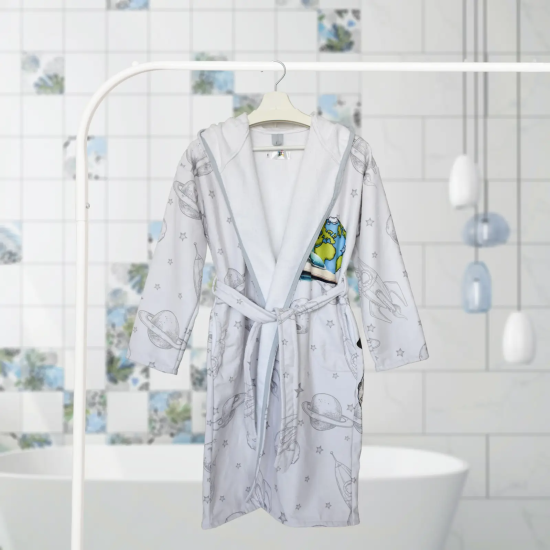 ДЕТСКИ ХАЛАТ ЗА БАНЯ DF ПЕЧАТ XL - ПЛАНЕТИ 4060200243