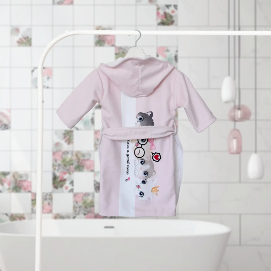 ДЕТСКИ ХАЛАТ ЗА БАНЯ DF ПЕЧАТ S - КОТЕТА 4060200253