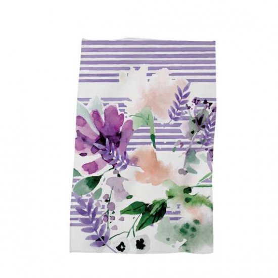 Хавлиена кърпа DF печат 50/100 - Лилаво цвете