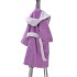 Детски халат за баня S –  Лилав/Бял