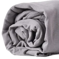 Долен чаршаф ранфорс с трико 90/200 - Сив