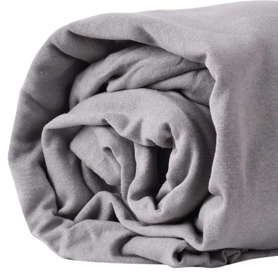 Долен чаршаф ранфорс с трико 90/200 - Сив