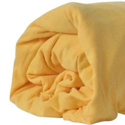 Долен чаршаф ранфорс с трико 90/200 - Жълт