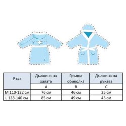 Детски халат за баня DF печат L - Пони Детски халат за баня DF печат L - Пони