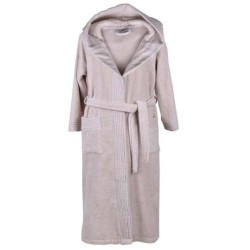 Халат за баня Пюър S - Екрю