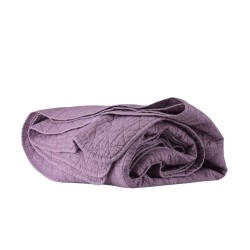 Покривало за легло с ефект варен памук 220/240 - Лилав