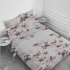 Спален комплект Ранфорс печат единичен - Цветя Екрю