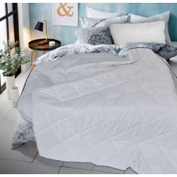 Олекотена завивка микрофибър дв. вата с карбонова нишка 150/210 - бял