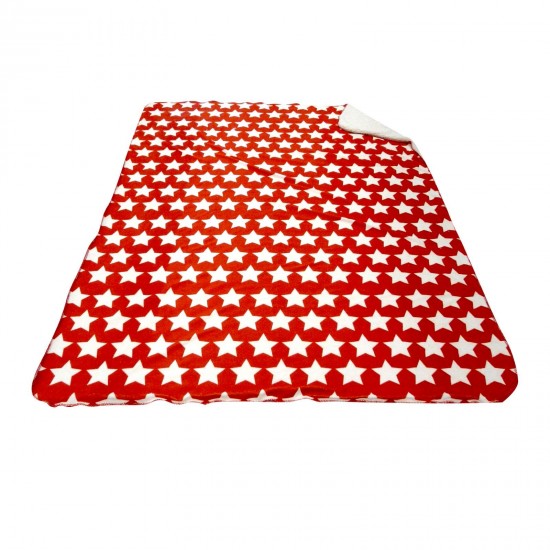 Одеяло DF печат 150/200 - Звезди Червено