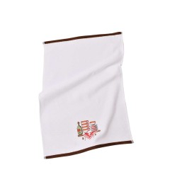 Кухненска хавлиена кърпа Бродерия 40/60 - Кафяви Чинии