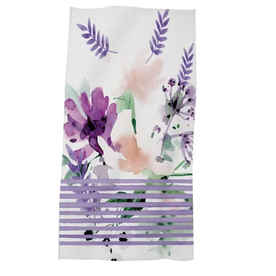 Хавлиена кърпа DF печат 70/140 - Лилаво Цвете
