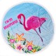 Хавлиена кърпа с ресни DF печат Ф150 - Фламинго