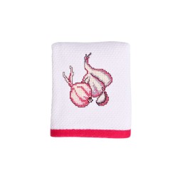 Кухненска хавлиена кърпа Бродерия 40/60 - Розов Лук