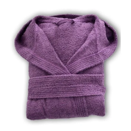 Халат за Баня МЕМИ качулка S - Лилаво