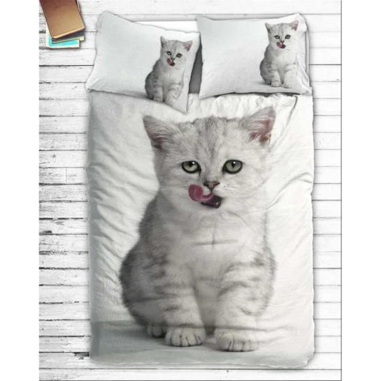 Спално бельо Ранфорс 3D голяма - Коте