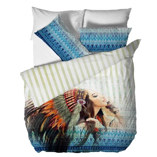 Спално бельо Памучен Сатен голяма - Индианка