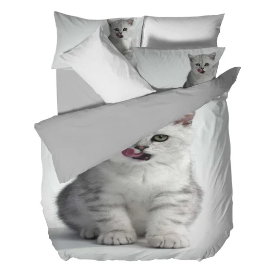 Спално бельо Ранфорс 3D голяма - Коте