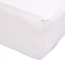 Долен чаршаф ранфорс  с трико 90/200 - Бял
