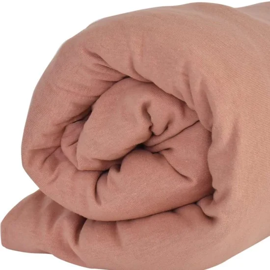 Долен чаршаф ранфорс  с трико 160/200 - Розов