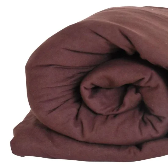 Долен чаршаф ранфорс  с трико 160/200 - Тъмно Кафяв